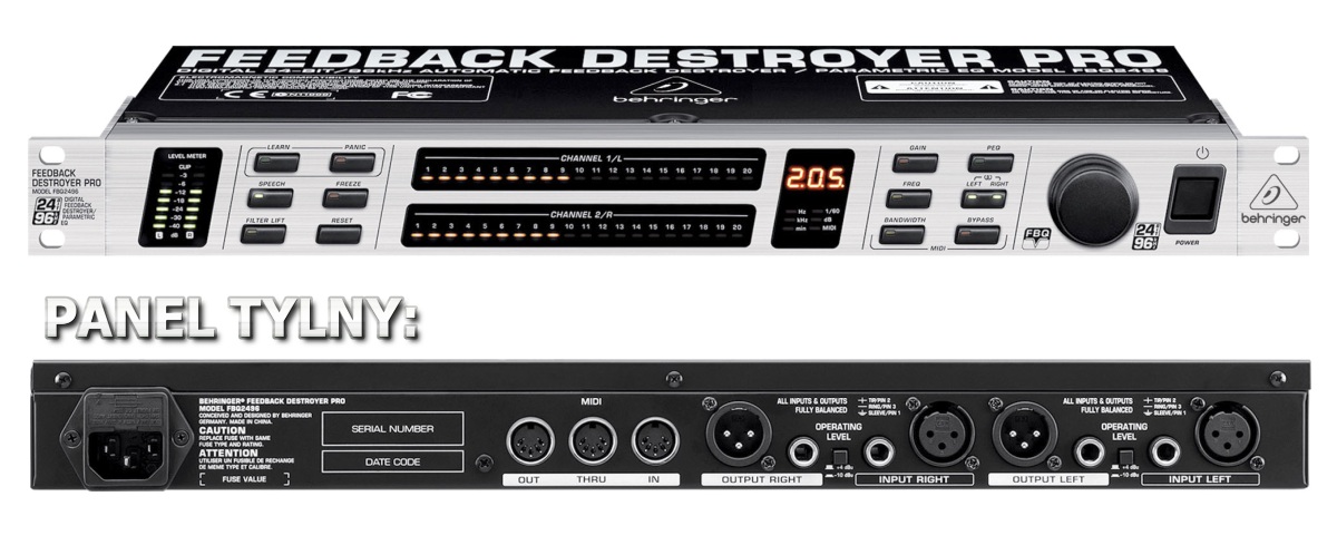 Eliminator sprzężeń BEHRINGER FEEDBACK DESTROYER PRO FBQ2496