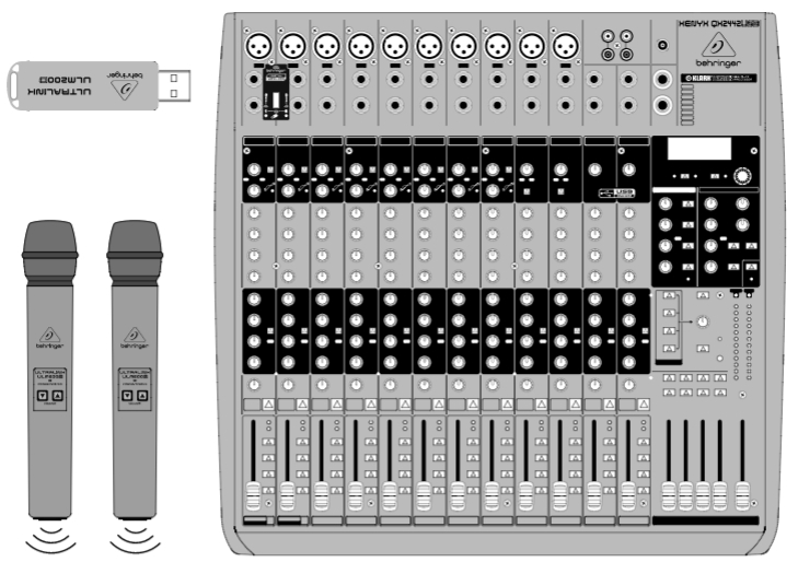 Mikrofon bezprzewodowy BEHRINGER ULTRALINK ULM202USB (2.4 GHz) - miniatura