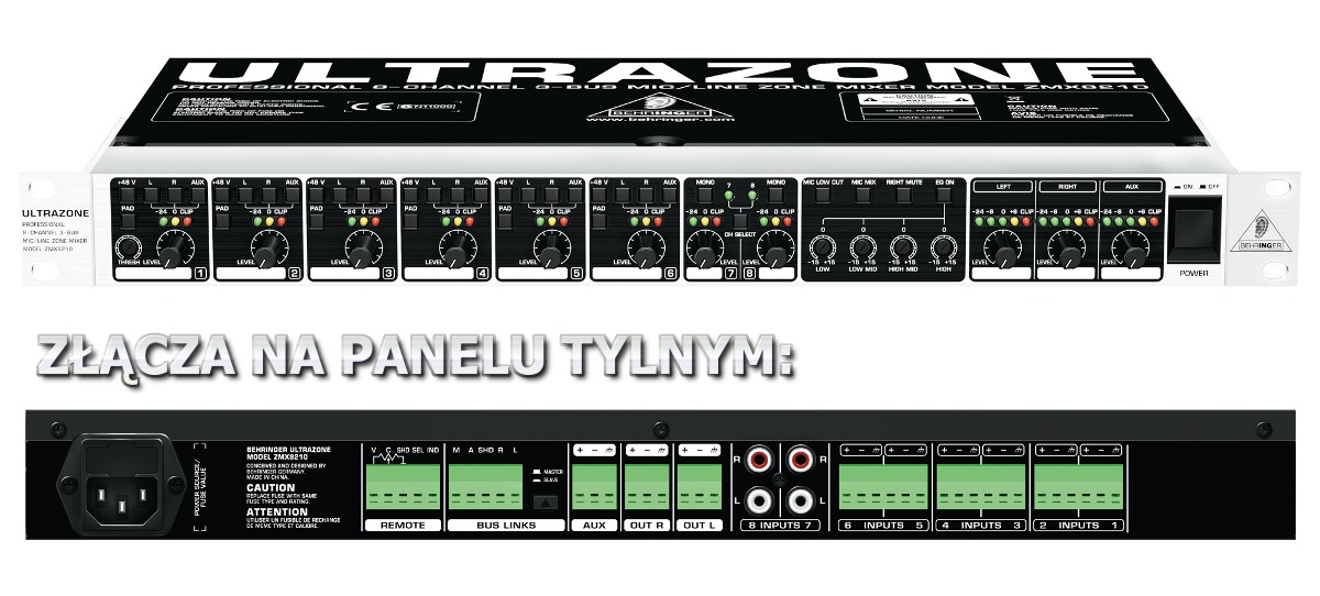 Mikser audio BEHRINGER ULTRAZONE ZMX8210
