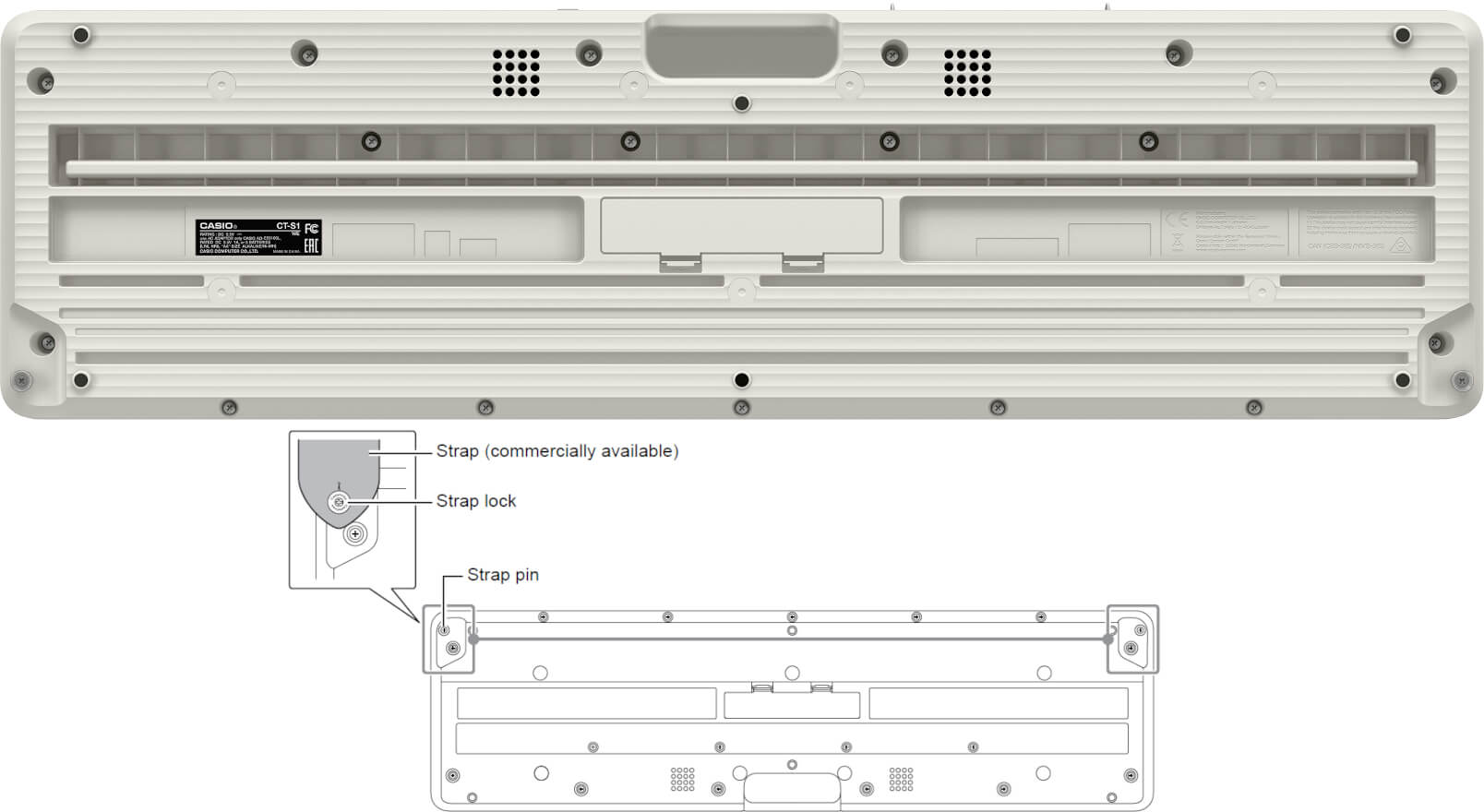 Keyboard CASIO CT-S1 WE - miniatura