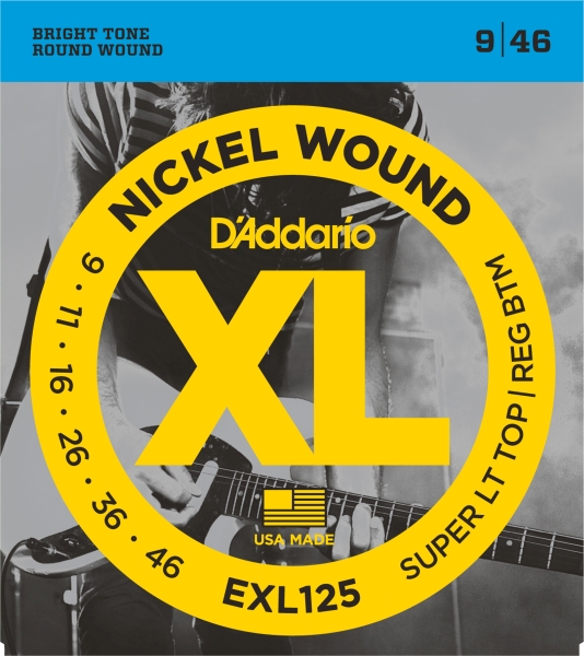 Struny do gitary elektrycznej D'Addario EXL125 (9-46) - miniatura