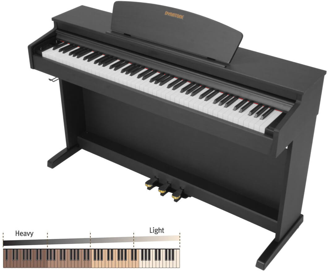 Pianino cyfrowe Dynatone SLP-175 BLK + ŁAWA + LEKCJE GRY GRATIS - miniatura