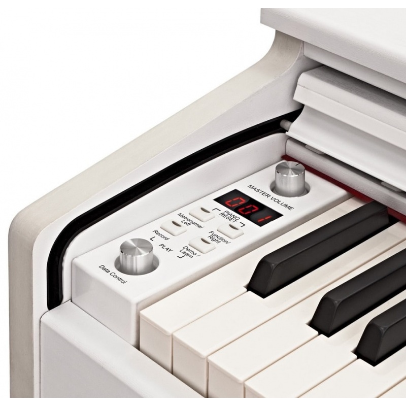 Pianino cyfrowe Dynatone SLP-175 WH + ŁAWA + LEKCJE GRY GRATIS - miniatura