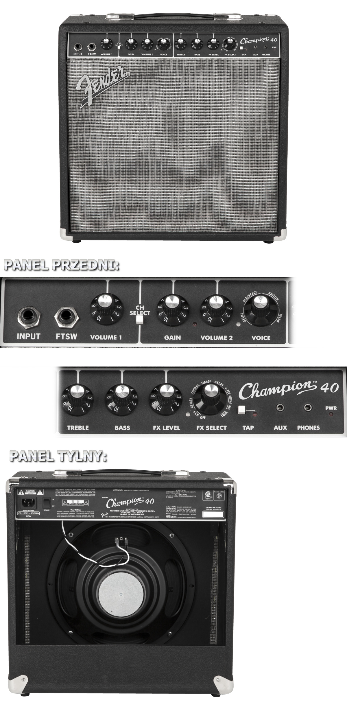 Wzmacniacz do gitary elektrycznej Fender Champion 40