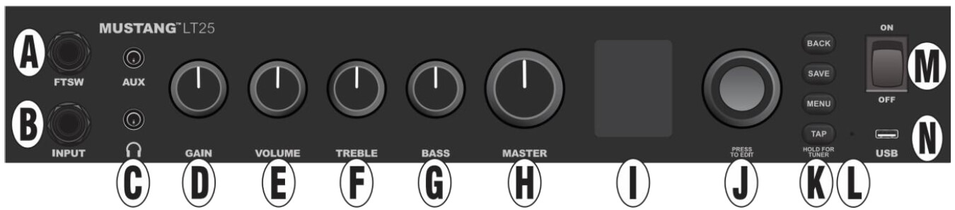Wzmacniacz do gitary elektrycznej Fender MUSTANG LT25 - miniatura