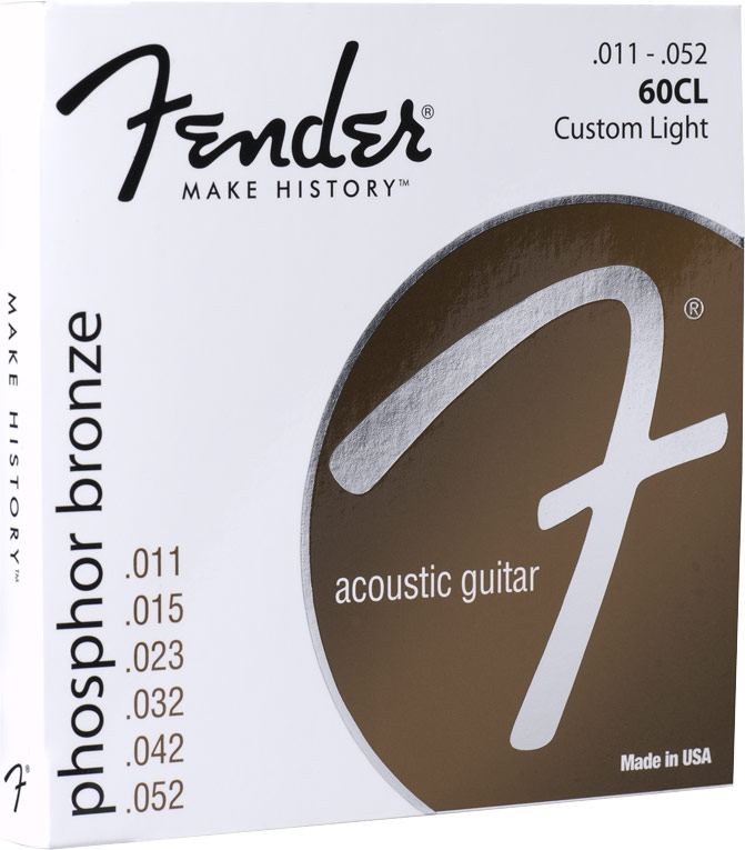 Struny do gitary akustycznej Fender Phosphor Bronze 60CL