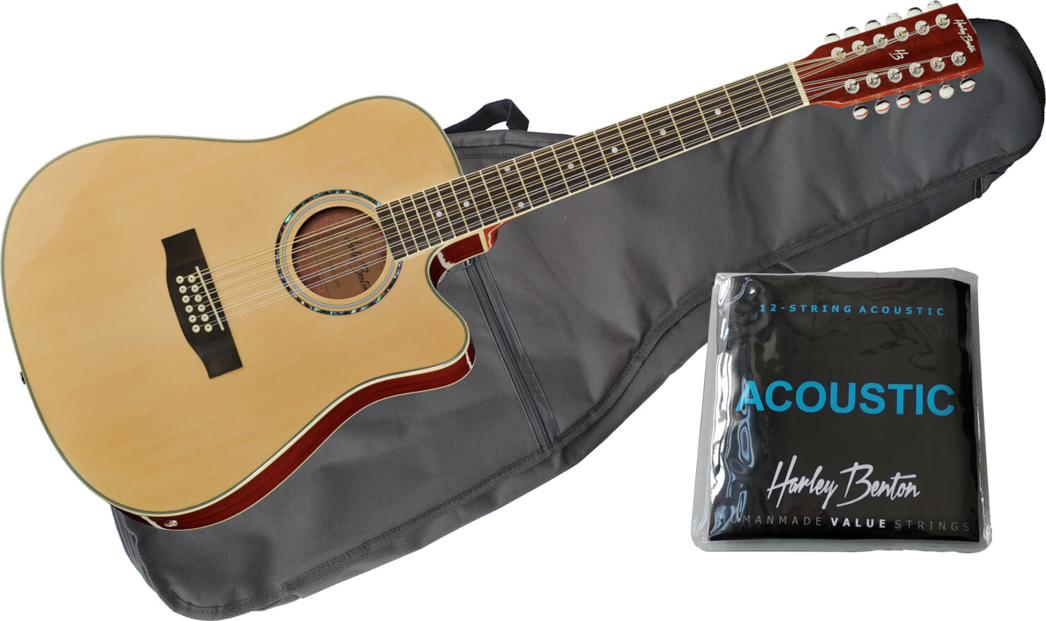 Harley Benton D-200CE-12 NT Pack