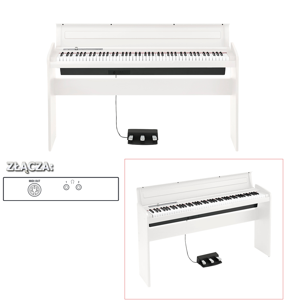 Pianino cyfrowe KORG LP-180 WH