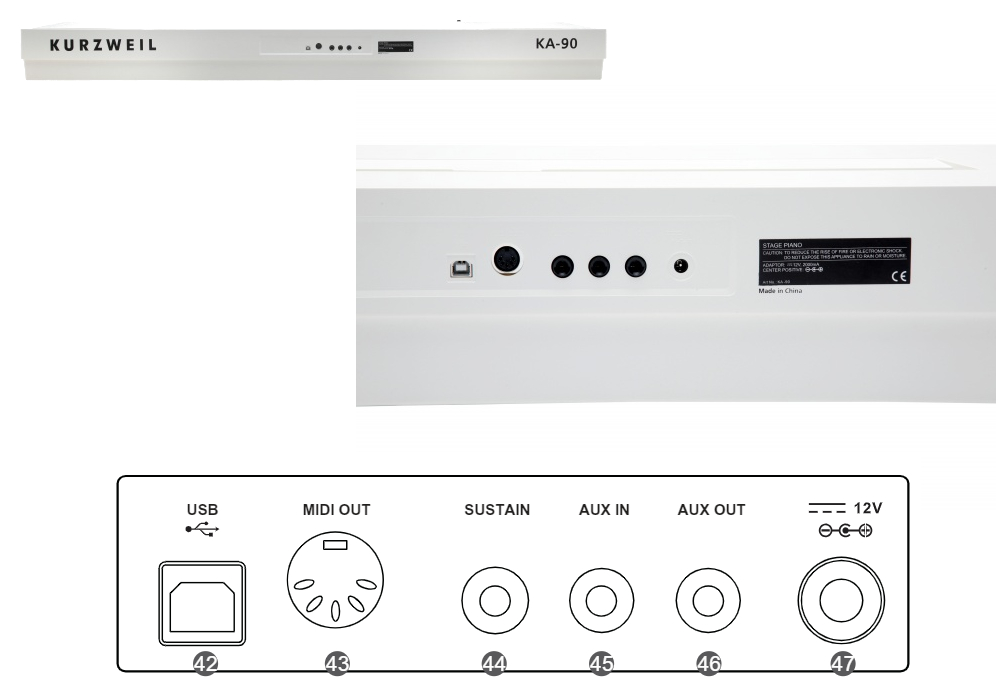 Pianino cyfrowe KURZWEIL KA-90 WH - miniatura