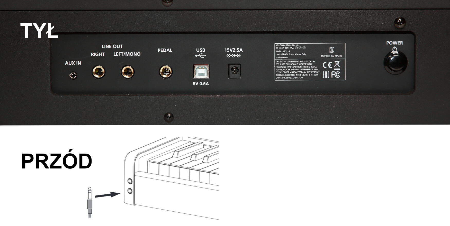 Pianino cyfrowe KURZWEIL MPS-120 - miniatura