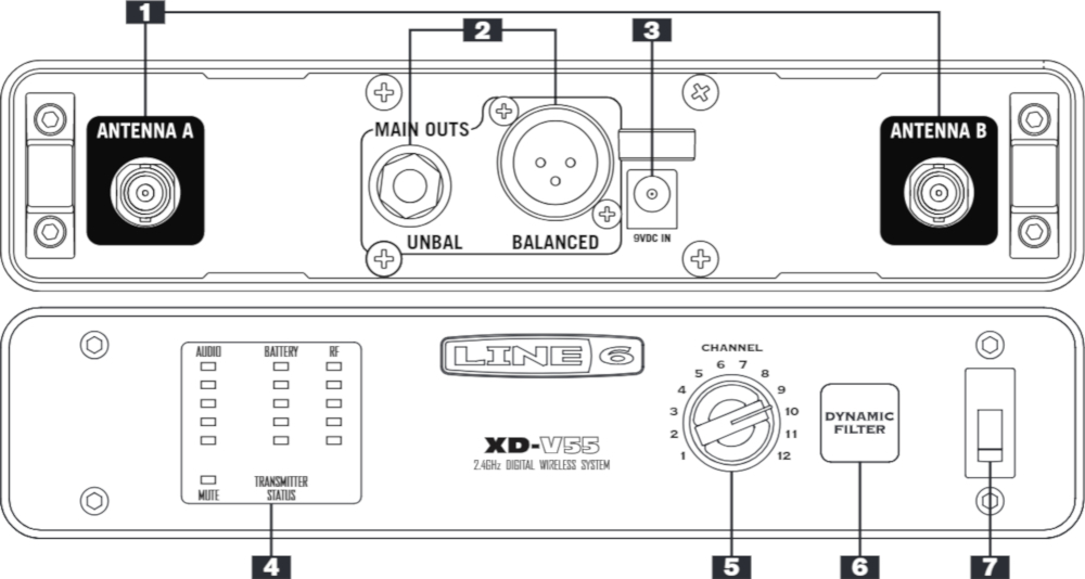 Mikrofon bezprzewodowy LINE6 XD-V55HS BLK (2.4 GHz) - miniatura