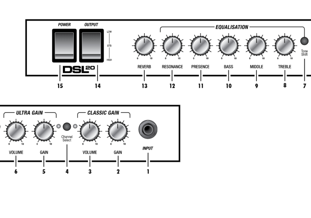 Wzmacniacz do gitary elektrycznej Marshall DSL20HR - miniatura