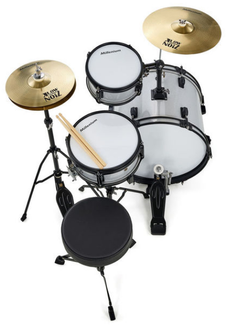 Millenium Youngster Drum Set Silver - miniatura