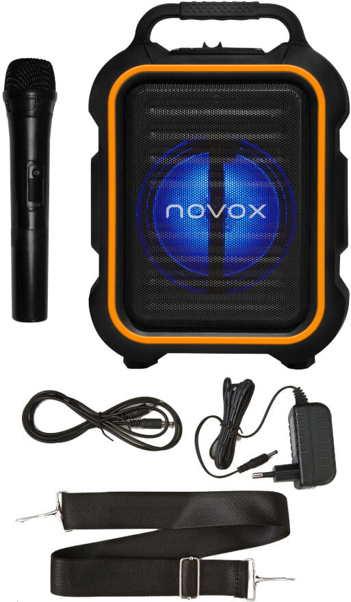 Zestaw nagłośnieniowy novox MOBILITE ORANGE /akumulator /bluetooth - miniatura