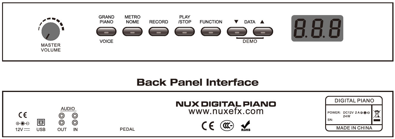 Pianino cyfrowe Nux WK-310 BK - miniatura