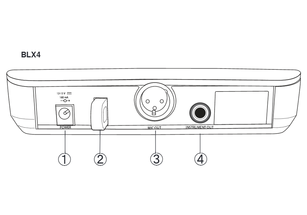 Mikrofon bezprzewodowy SHURE BLX14E/P31 H8E (518-542 MHz) - miniatura