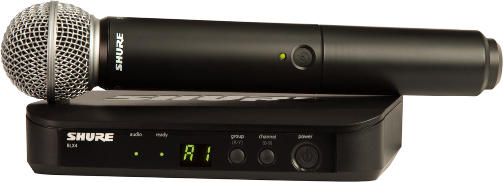 Mikrofon bezprzewodowy SHURE BLX24E/SM58 H8E (518-542 MHz)