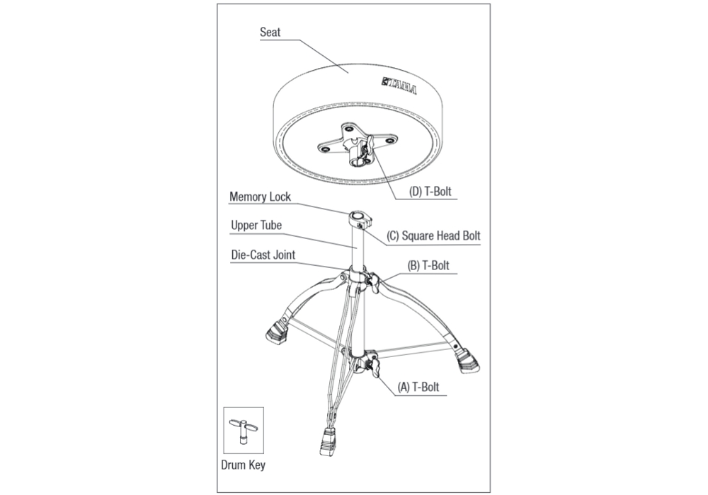 Stołek perkusyjny TAMA HT130 - miniatura