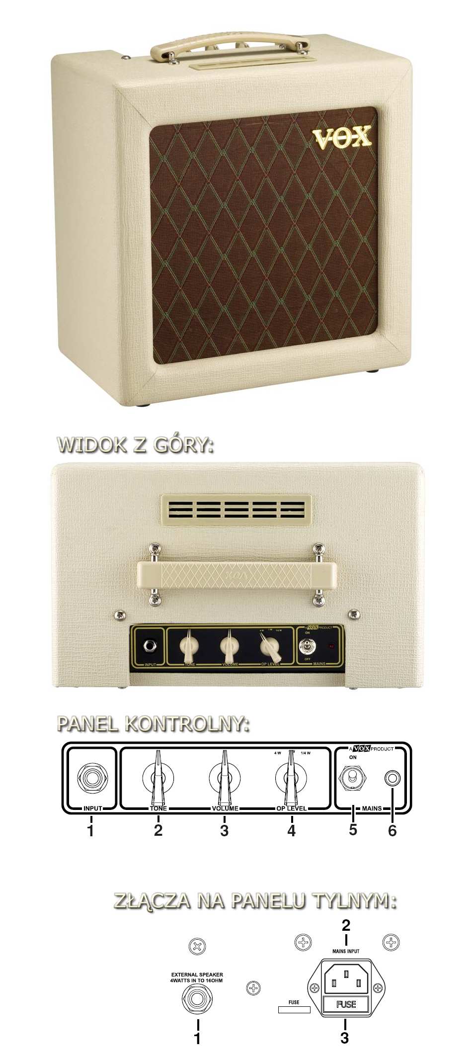 Wzmacniacz do gitary elektrycznej VOX AC4TV