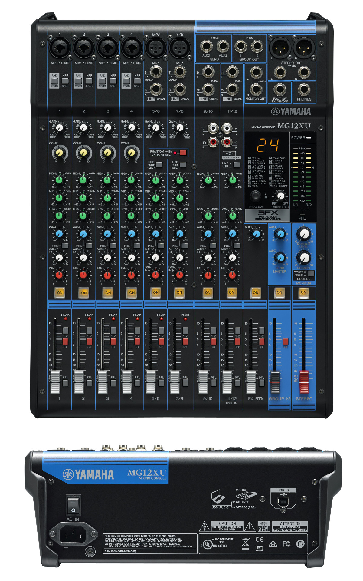 Mikser audio YAMAHA MG12XU