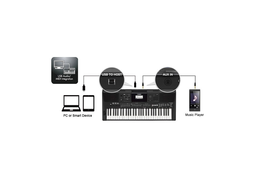 YAMAHA PSR-E463 - miniatura