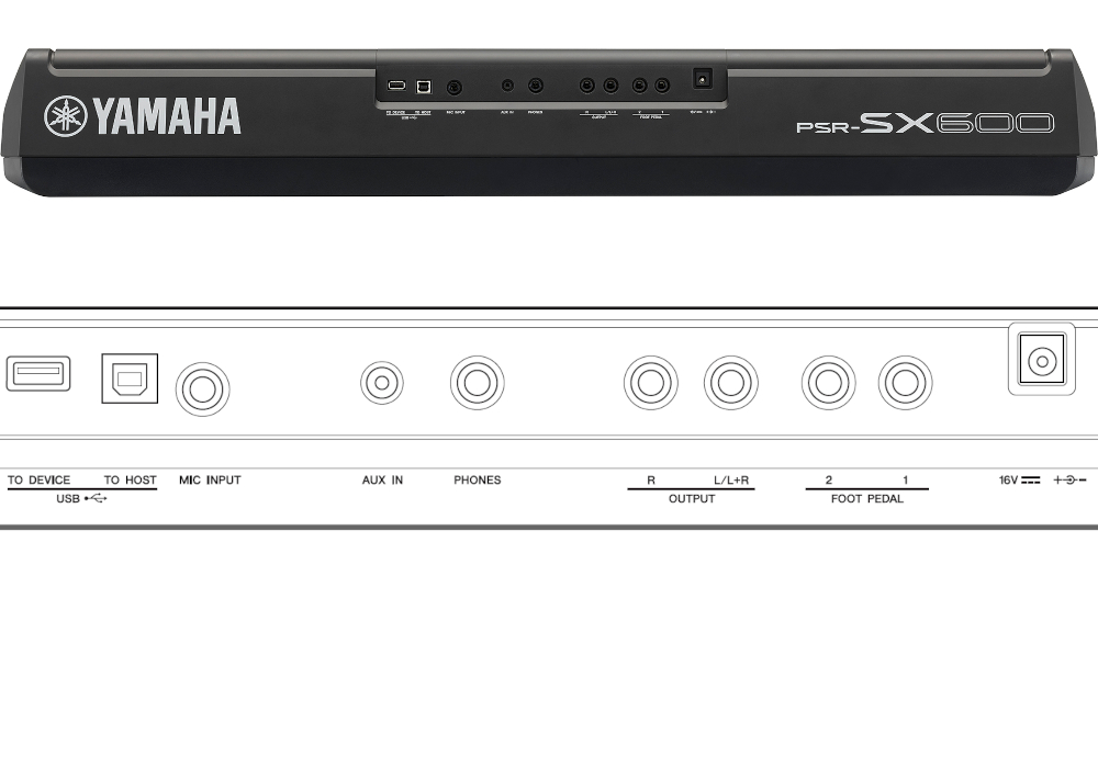 Keyboard YAMAHA PSR-SX600 - miniatura