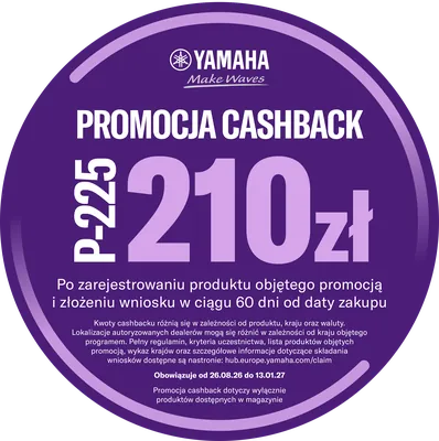 Promocja CASHBACK - odbierz 210 zł zwrotu po zarejestrowaniu zakupu u producenta
