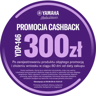 Promocja CASHBACK - odbierz 300 zł zwrotu po zarejestrowaniu zakupu u producenta