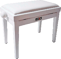 Ława do pianina STAND4me DELUXE KB1W (biała) /siedzisko