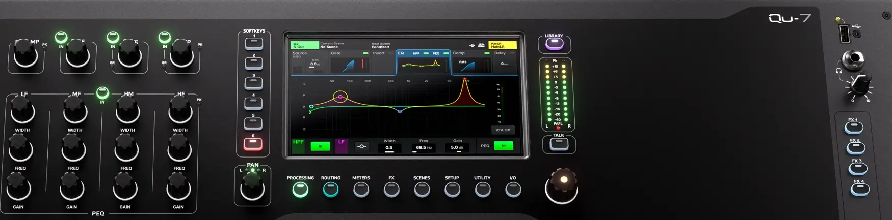 Mikser audio Allen&Heath Qu-7D interfejs Dante - miniatura