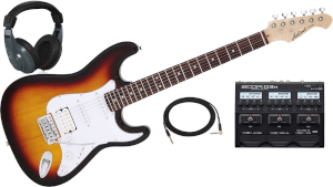 Zestaw gitarowy Aria STG-004 3TS + Zoom G3n /akcesoria 