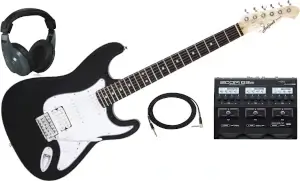 Zestaw gitarowy Aria STG-004 BK + Zoom G3n /akcesoria