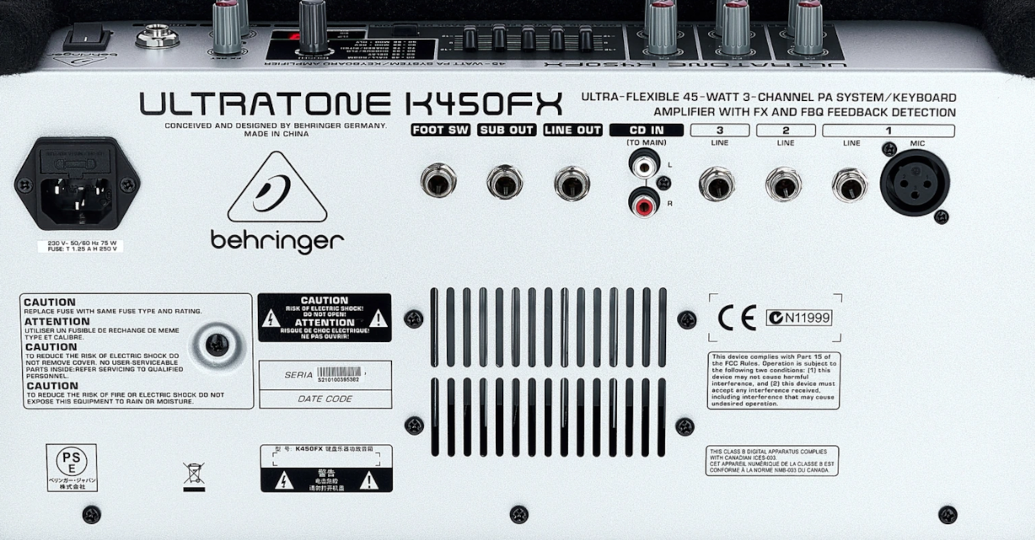 Wzmacniacz keyboardowy BEHRINGER K450FX - miniatura