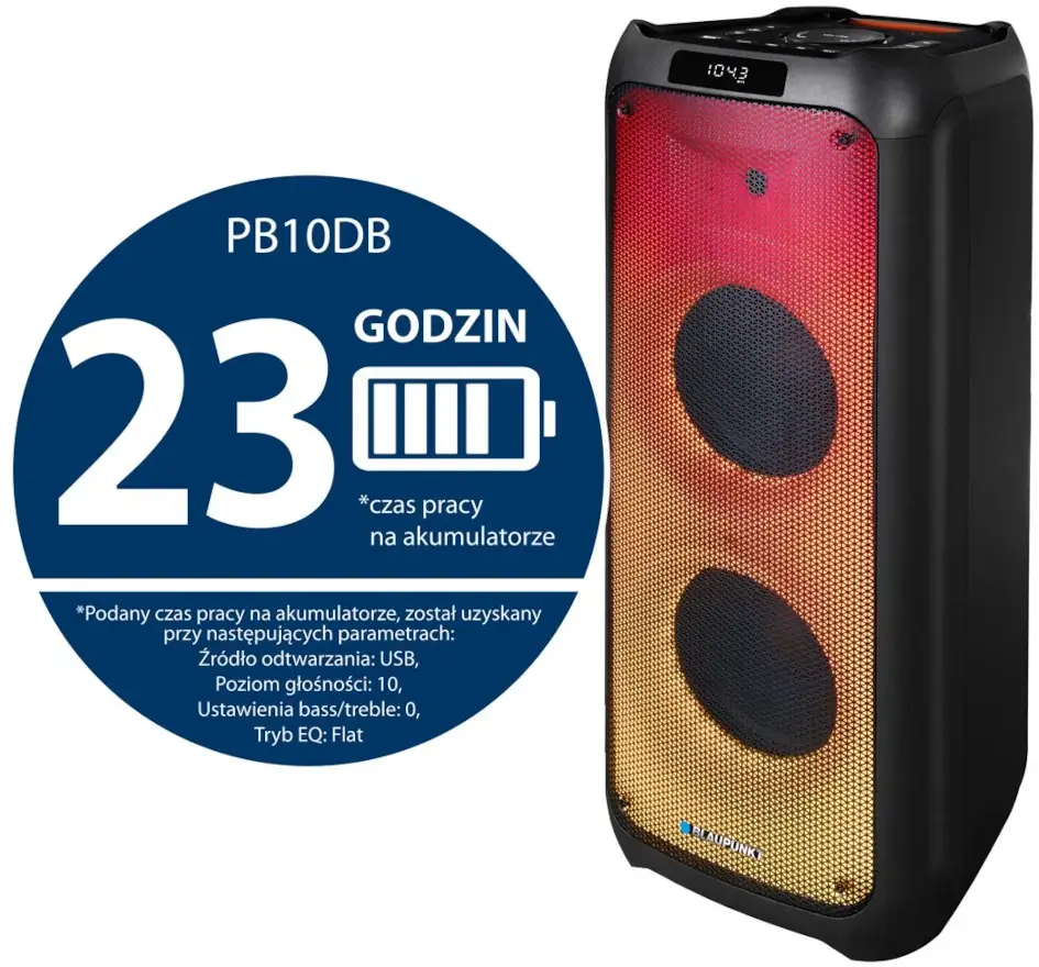 Zestaw nagłośnieniowy BLAUPUNKT PartyBox PB10DB /bluetooth /akumulator - miniatura