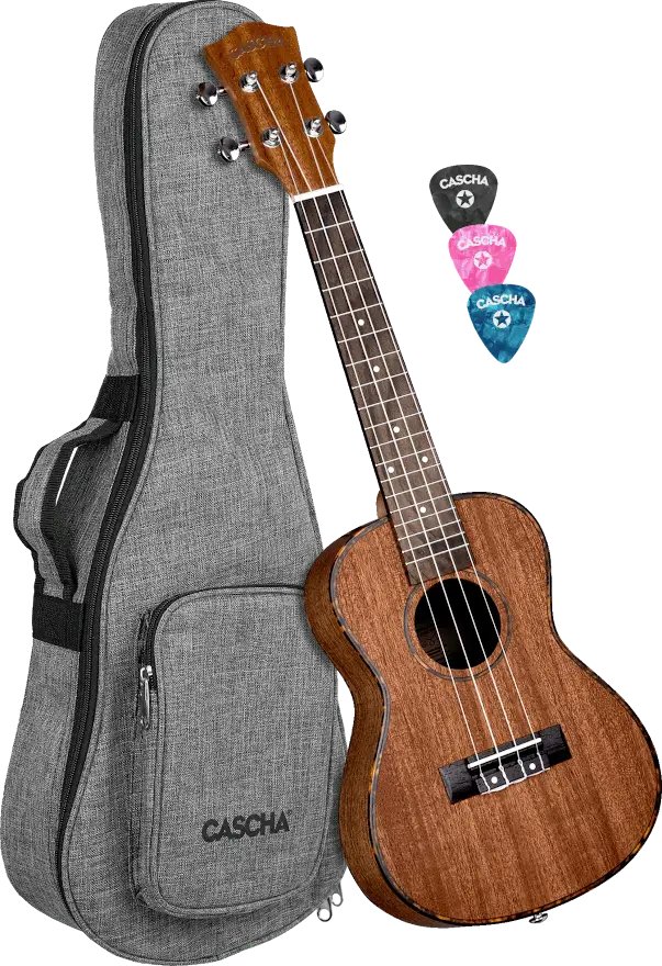 Ukulele koncertowe  Cascha HH 2035 Premium Mahogany SET / zestaw - miniatura