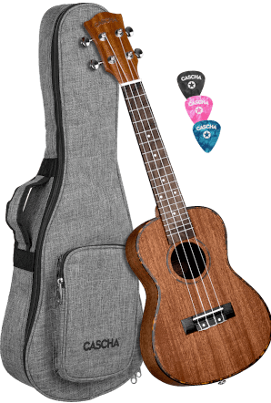 Ukulele koncertowe  Cascha HH 2035 Premium Mahogany SET / zestaw
