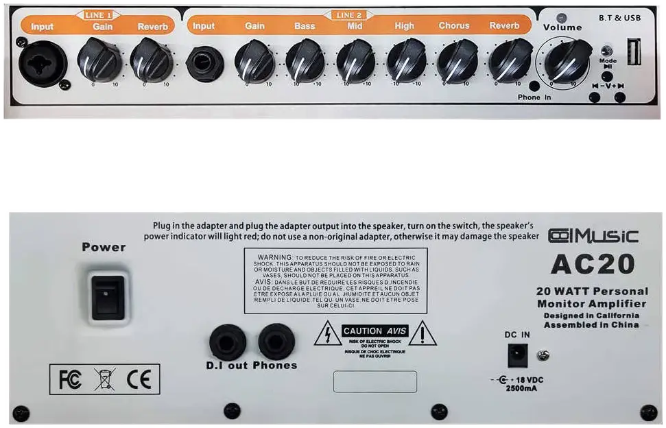 Wzmacniacz akustyczny COOLMUSIC AC-20 - miniatura