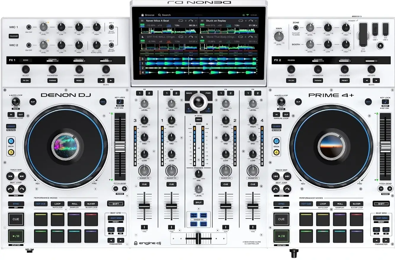 Kontroler DJ Denon DJ PRIME 4+ White - miniatura