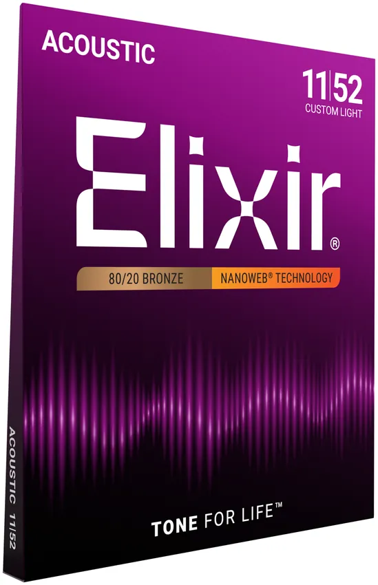 Struny do gitary akustycznej Elixir 11027 Bronze 11-52 - miniatura