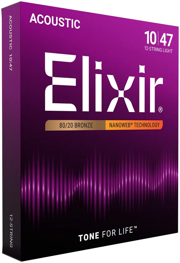 Struny do gitary akustycznej Elixir 11152 Bronze 12-str. 10-47 - miniatura