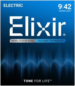 Struny do gitary elektrycznej Elixir 12000 PolyWeb Super Light 9-42