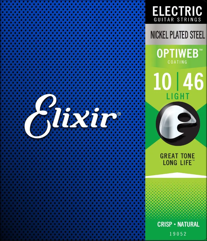 Struny do gitary elektrycznej Elixir 19052 OptiWeb Light 10-46 - miniatura
