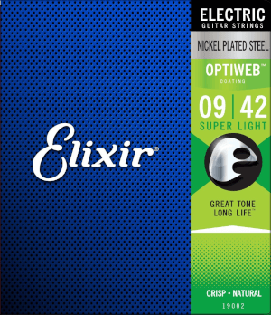 Struny do gitary elektrycznej Elixir 19002 OptiWeb Super Light 9-42