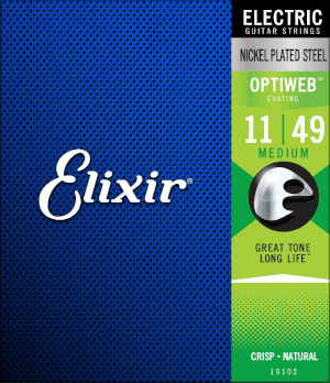 Struny do gitary elektrycznej Elixir 19102 OptiWeb Medium 11-49