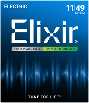 Struny do gitary elektrycznej Elixir 19102 OptiWeb Medium 11-49