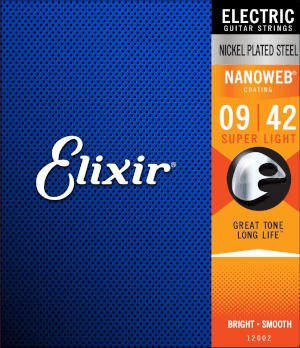 Struny do gitary elektrycznej Elixir 12002 NanoWeb Super Light 9-42