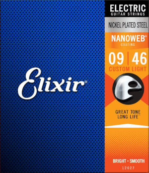Struny do gitary elektrycznej Elixir 12027 NanoWeb Custom Light 9-46