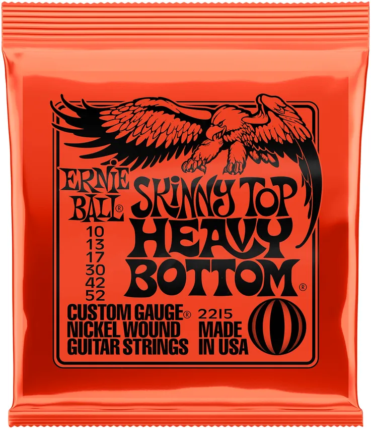 Struny do gitary elektrycznej Ernie Ball 2215 Skinny Top Heavy Bottom Slinky 10-52 - miniatura