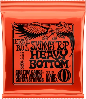Struny do gitary elektrycznej Ernie Ball 2215 Skinny Top Heavy Bottom Slinky 10-52