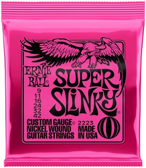 Struny do gitary elektrycznej Ernie Ball 2223 Super Slinky 9-42